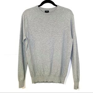 J. Crew Gray Cotton & Cashmere Sweater: M
